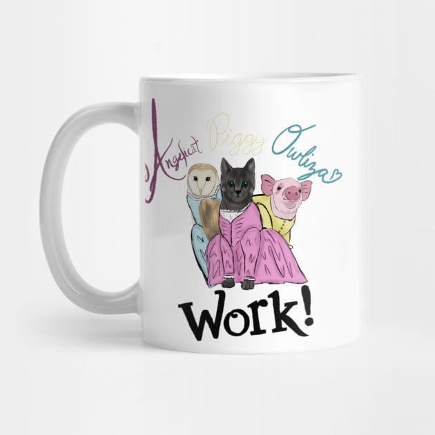 Angelicat, Piggy, Owliza, Work! by aecdesign